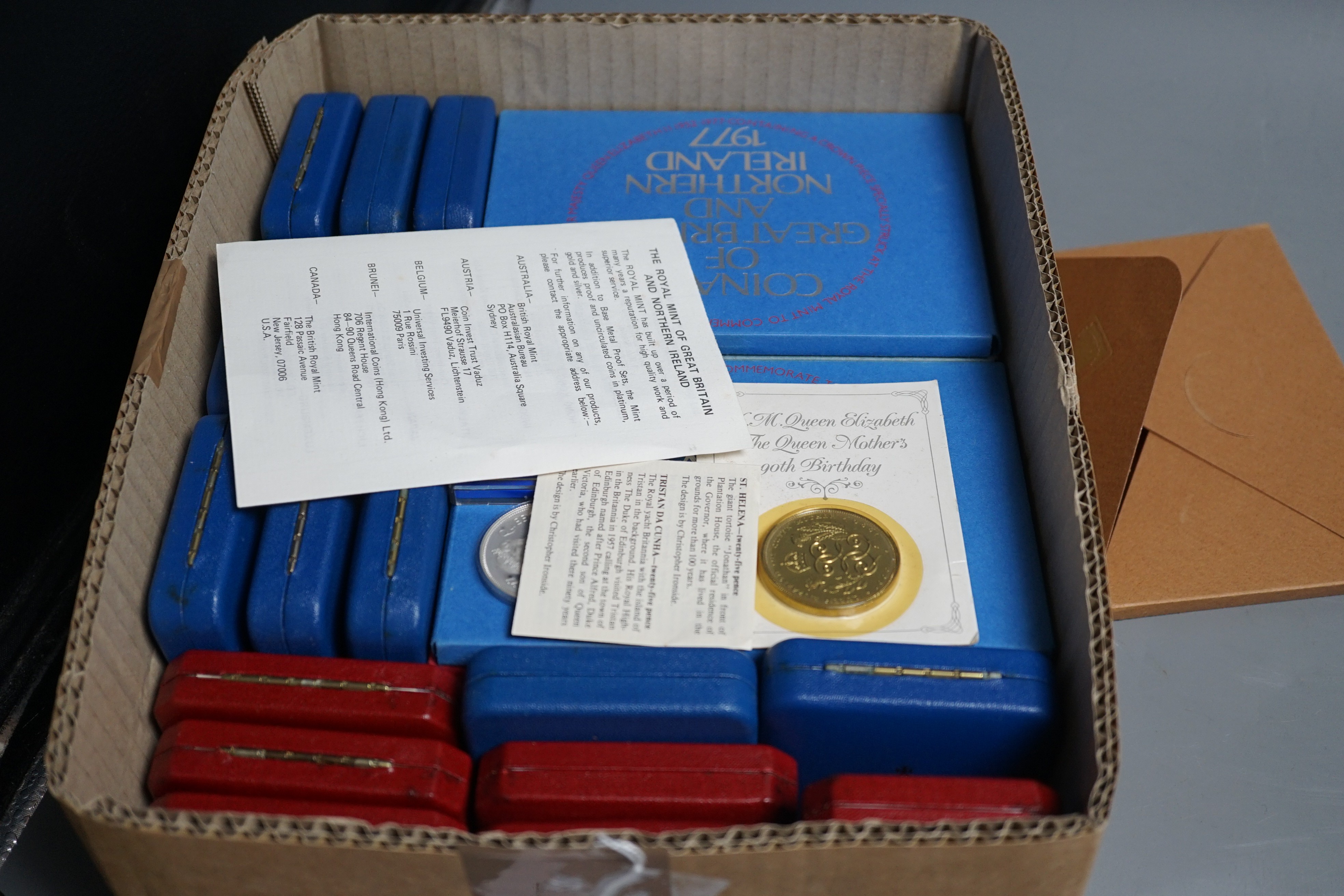 15 Royal Mint silver Jersey coins and 15 coin sets